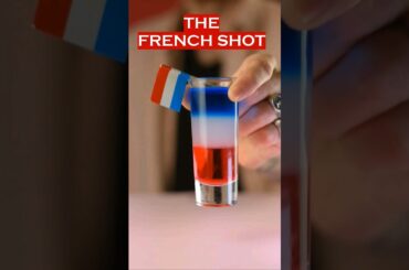 The French Flag Layered Shot #recipe #layereddrink #colourful #cool #eurovision #colourfuldrink