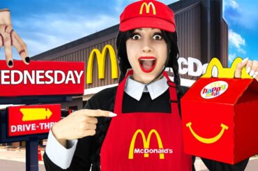 WEDNESDAY ADDAMS OPENED A REAL MCDONALD’S AT HOME I WE BUILD OUR OWN MCDONALD’S IN 24 HOURS