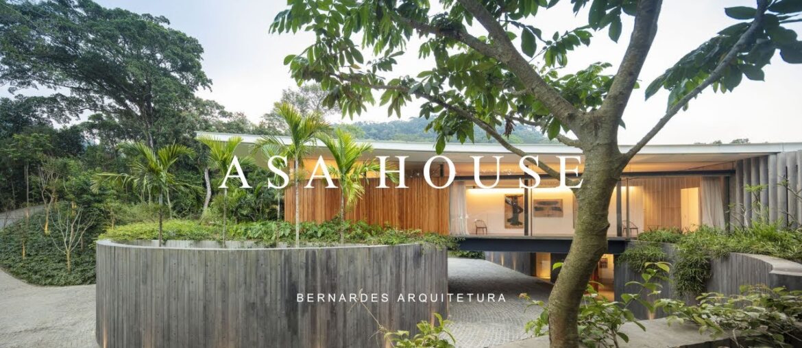 House Design On The Top Of A Hill With Gardens Of Native Plants Typical Of The Atlantic Rainforest