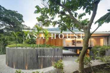 House Design On The Top Of A Hill With Gardens Of Native Plants Typical Of The Atlantic Rainforest