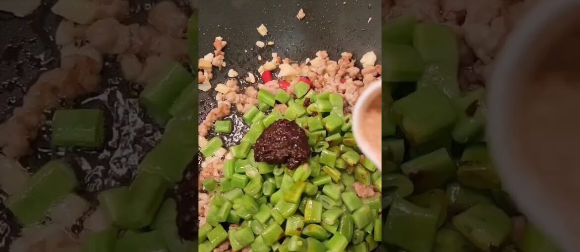 french beans with minced pork recipe #easyrecipes #food #chineserecipe