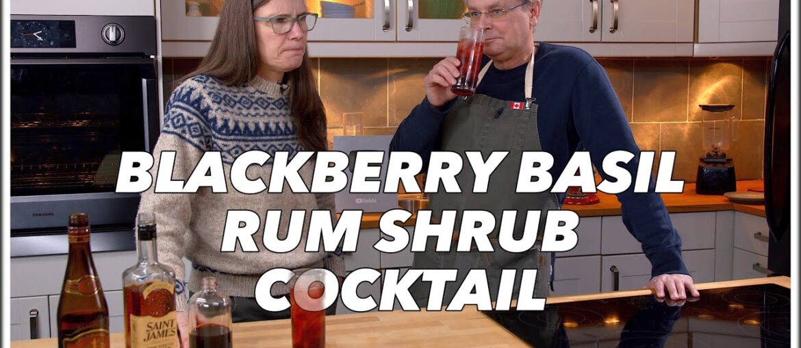 Blackberry Basil Rum Shrub Cocktail – Cocktails After Dark Blackberry Basil Rum Shrub Cocktail - Cocktails After Dark