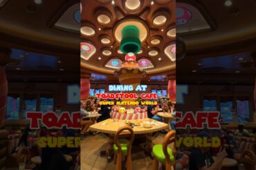 Dining at Toadstool Cafe inside Super Nintendo World! #universalstudioshollywood #supermario #shorts