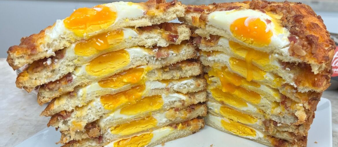 Bacon Cheese Bread Stack