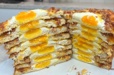 Bacon Cheese Bread Stack