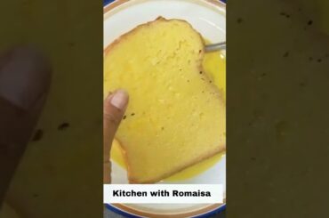 French toast recipe by kitchen with Romaisa. #youtube #ytshorts #youtubeshorts #shorts