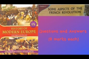 Class IX History Chapter 1- Questions and Answers (8 marks) I WBBSE