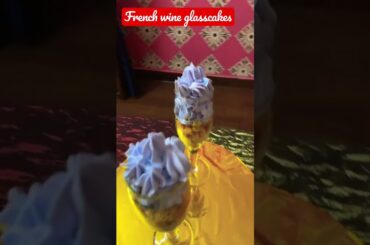 French wine glass cakes #youtubeshorts