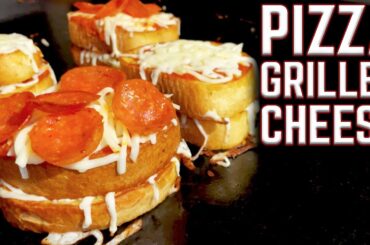 AMAZING! PIZZA GRILLED CHEESE SANDWICH ON THE GRIDDLE! CAN YOU MAKE IT BETTER?? WE CHALLENGE YOU!