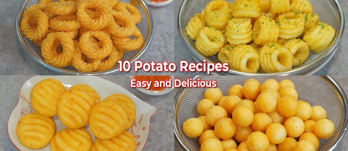 10 Amazing Potato Recipes ! Collections ! Potato Ball , French Fries , Potato Snacks