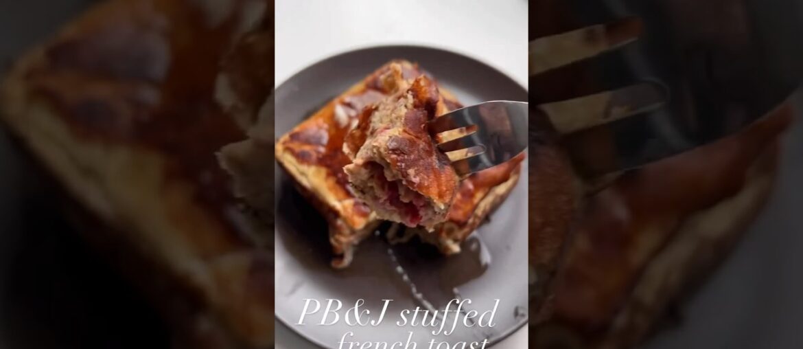 Peanut & jam stuffed french toast recipe