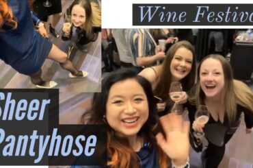 Vancouver International Wine Festival Live Stream in Sheer Black Backseam Pantyhose Nylons