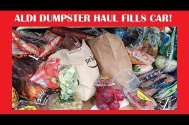 MEGA DUMPSTER DIVING FREE GROCERY HAUL FILLS UP THE WHOLE CAR!