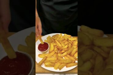 French Fries and Tomato ketchup #food #shorts