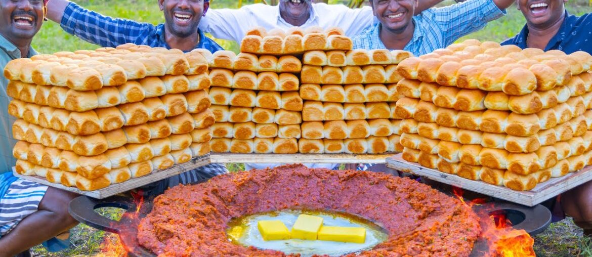 PAV BHAJI | Mumbai Special Street Food Recipe Cooking In Village | Butter Pav Bhaji Recipe