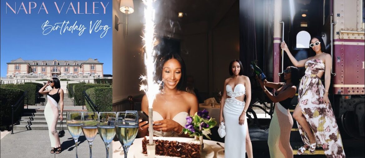 NAPA VLOG | BIRTHDAY DINNER AT FRENCH LAUNDRY | WINE TRAIN | SABRAGE AT DOMAINE CARNEROS | MELRWHITE
