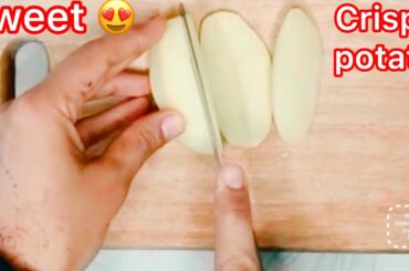 Sweet potato recipe || Easy Lunch Box Recipe ||Frying French fries |Potato Hot potato |Potato Chips