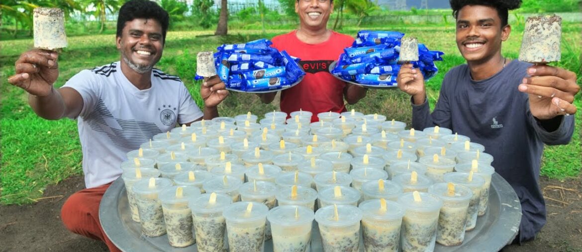 OREO ICE RECIPE | Homemade Oreo Ice Making Recipe | Village Food