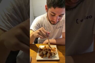 Made my french husband try fried dumplings #foodie #food #french #indonesia #mukbang