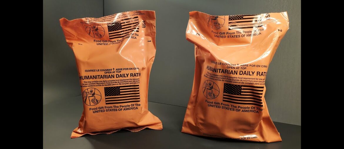 2021 HDR Humanitarian Daily Ration Menu 1 & 2 Review 24 Hour MRE Tasting Test