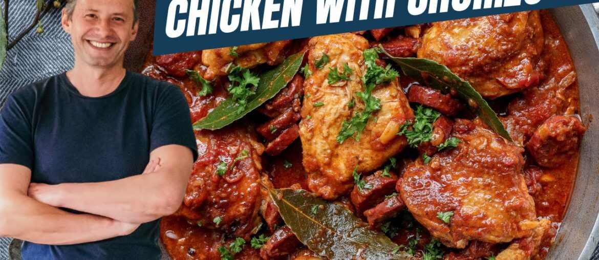 Braised Chicken with tomato and chorizo | Mediterranean foods Braised Chicken with tomato and chorizo | Mediterranean foods