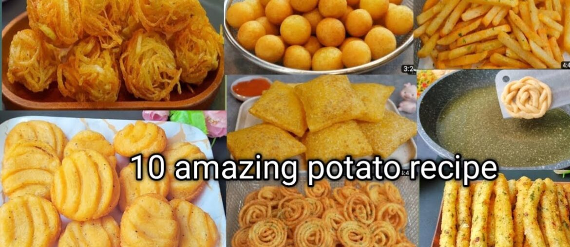 10 Amazing Potato Recipe ! Collections ! Potato Ball, French Fries, Potato Snacks | Potato Easy Dish