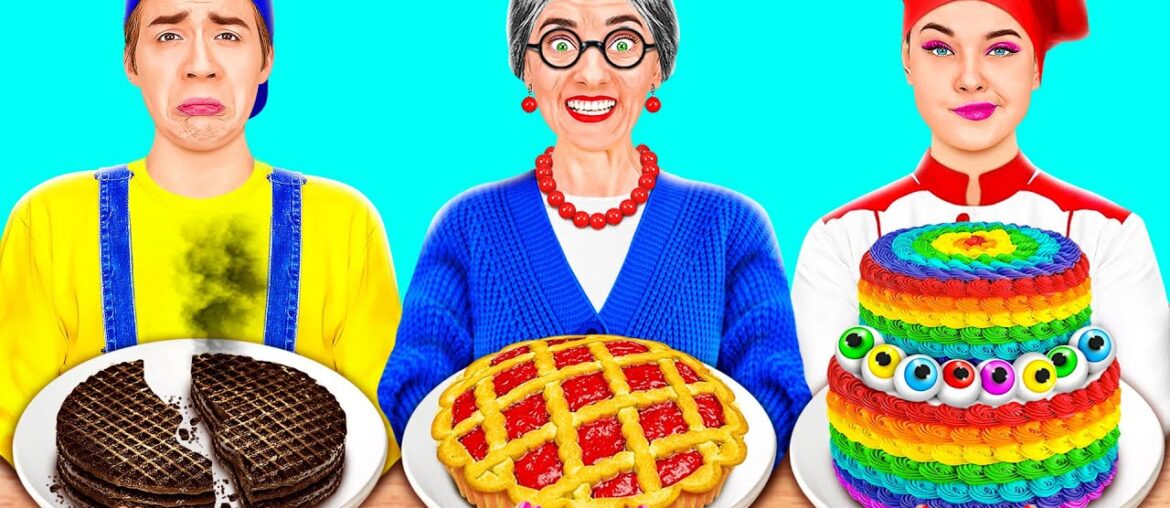 Me vs Grandma Cooking Challenge | Simple Secret Kitchen Hacks and Tools by HAHANOM Challenge