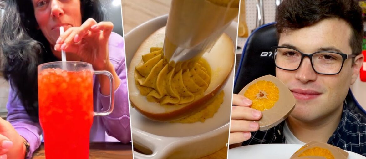 I Tested More Ridiculous Tiktok Recipes- French Onion Eggs, Bubblegum Water, Jelly Chocolate Oranges