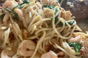 Gluten Free/Dairy Free - Creamy Tuscan Shrimp Pasta