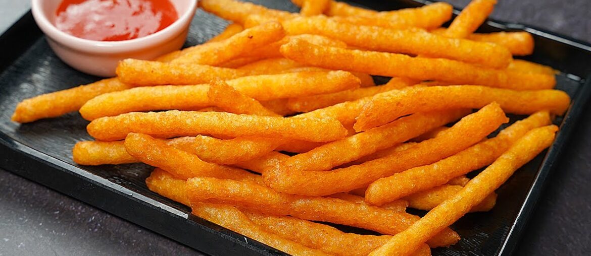 long french fries | japanese long fries recipe #shorts