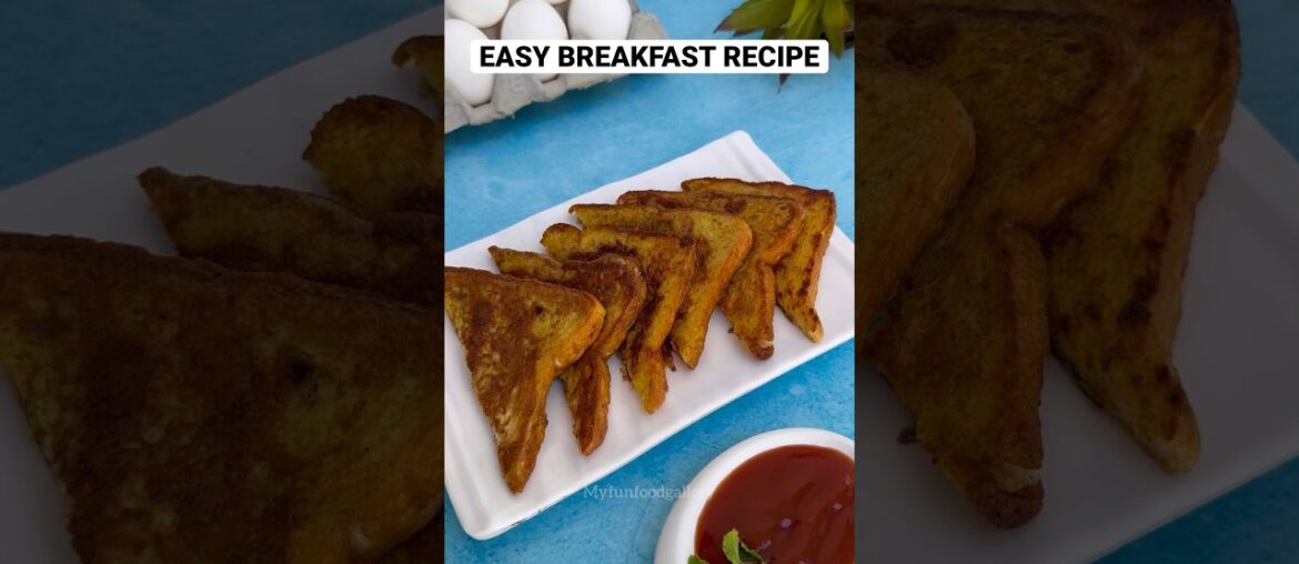 2 ingredients breakfast recipe | masala french toast #youtubeshorts #myfunfoodgallery #shorts #toast