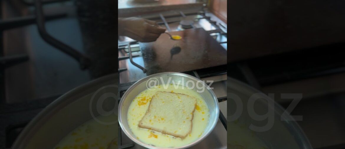 Making French toast @Vvlogz |how to make bread toast #frenchtoast #cookingshorts