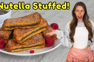 The Best Nutella Stuffed French Toast Sticks! Easy Tutorial