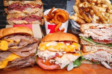 TRIPLE CHEESE TURKEY BLT,  SMOKED MEAT RUBEN, BEEF&CHEDDAR, TURKEY RANCH&BACON, POUTINE, CURLY FRIES