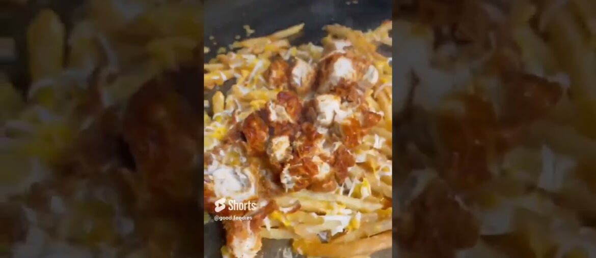 Street Food French Fries with Cheese on top #shorts