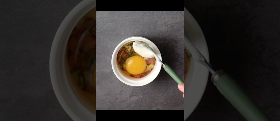 Easy Classic French Brunch Oeufs En Cocott|Eggs in Cocotte #shorts #easyrecipe #healthyfood Easy Classic French Brunch Oeufs En Cocott|Eggs in Cocotte #shorts #easyrecipe #healthyfood