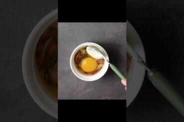 Easy Classic French Brunch Oeufs En Cocott|Eggs in Cocotte #shorts #easyrecipe #healthyfood
