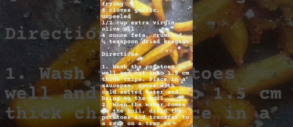 DAILY RECIPE:French fries with feta & garlic oil! Sub for more daily recipes recipe in comments