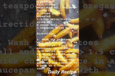 DAILY RECIPE:French fries with feta & garlic oil! Sub for more daily recipes recipe in comments