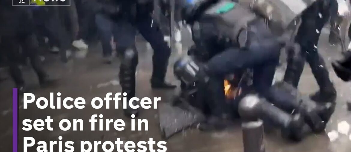 French police clash with protestors during May Day rallies French police clash with protestors during May Day rallies
