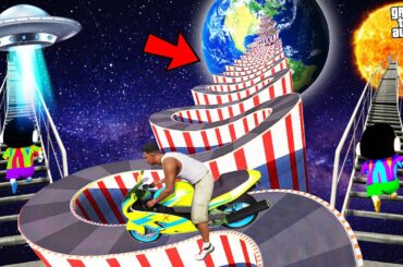 GTA 5 : Shinchan , Pinchan And Franklin Found Secret Curvy Road To Space in GTA 5 ! (GTA 5 mods)