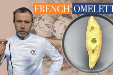 Authentic french OMELETTE recipe without dairy products. NO MILK, NO CREAM