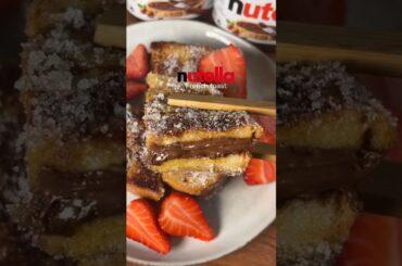NUTELLA French Toast #nutella #food #tiktokvideo #foodie #recipe #trending