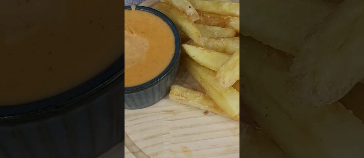Fried Potatoes and Cheese Sauce  How to Make Crispy French Fries #shorts