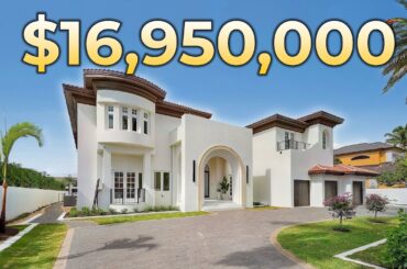 Inside a $16,950,000 Modern Mediterranean Mansion on the water in Sunny South Florida!