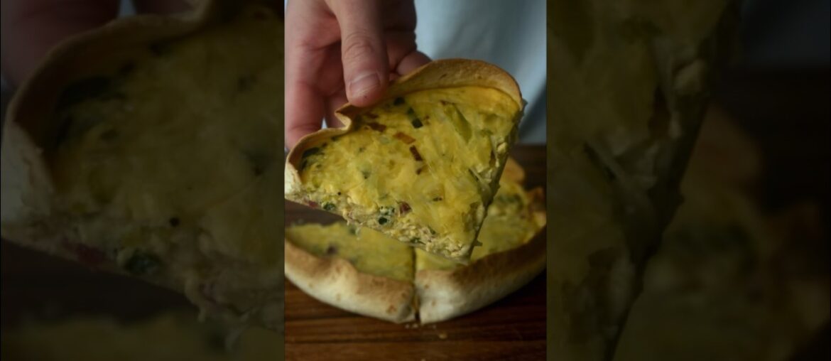 Quiche Lorraine wrap #quichelorraine #quiche #bacon #cheese #french #wrap #recipe #food #shorts