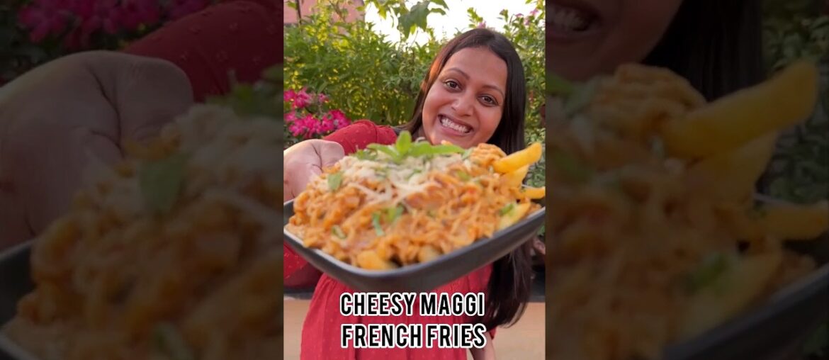UNIQUE COMBO CHEESY MAGGIE FRENCH FRIES. WILL YOU TRY IT??? #maggielover #maggierecipes #shorts