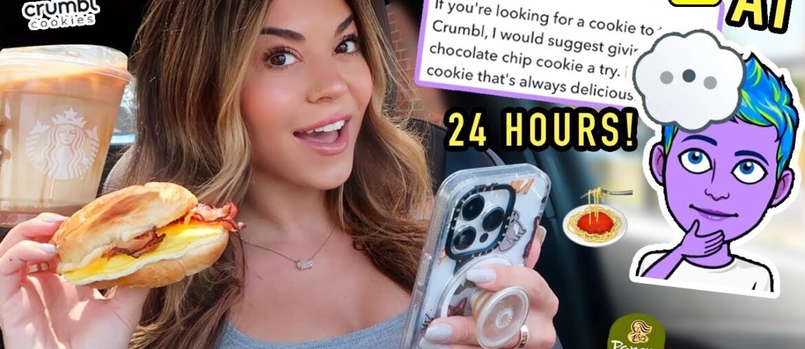 Letting My SNAPCHAT AI Decide My FOOD for 24 HOURS!! Letting My SNAPCHAT AI Decide My FOOD for 24 HOURS!!