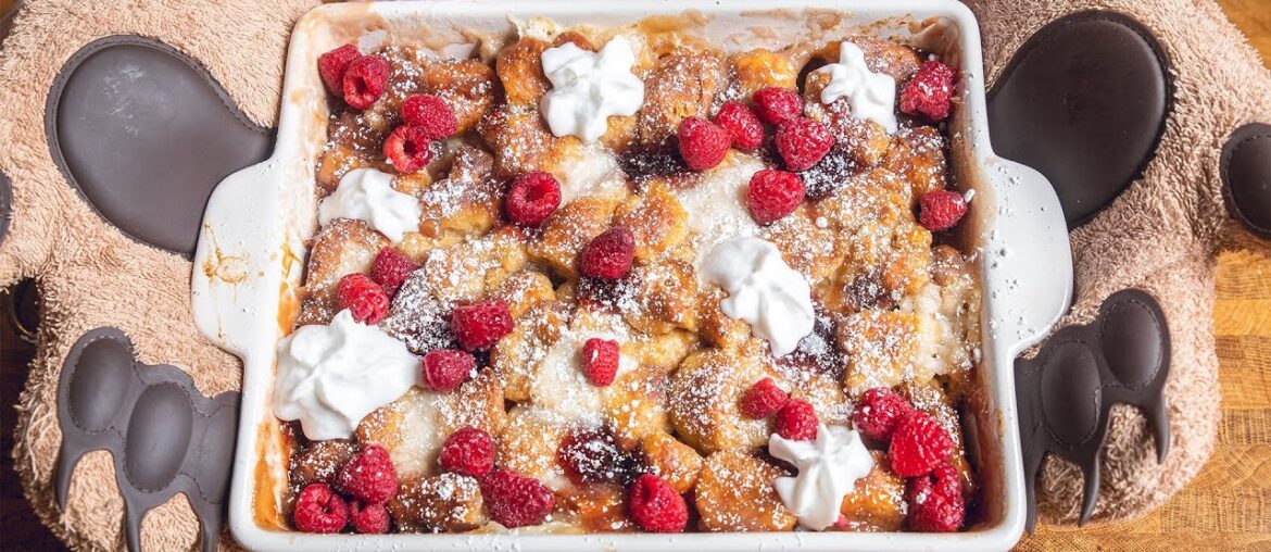 Vegan Raspberry Crescent French Toast Casserole Vegan Raspberry Crescent French Toast Casserole