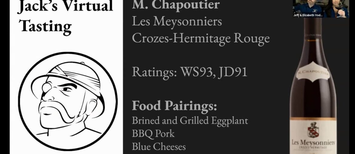 Tipple's Wine of the Week Tasting: March 14, 2023. M. Chapoutier Les Meysonniers Crozes Hermitage.